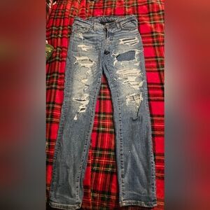 AMERICAN EAGLE AIRFLEX Distressed Blue Jeans SIZE 29X30